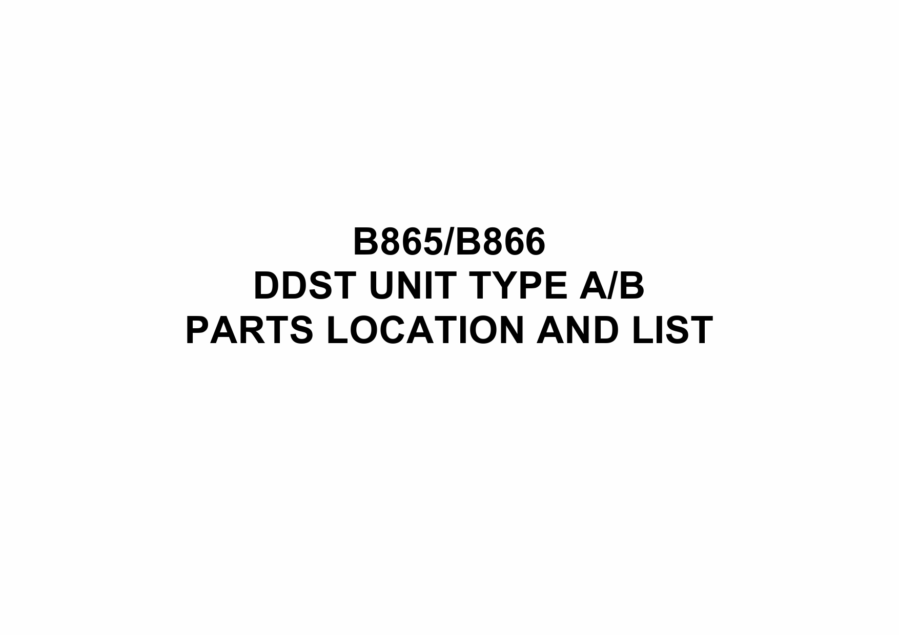 RICOH Options B866 B865 DDST-UNIT-TYPE-A-B Parts Catalog PDF download-1